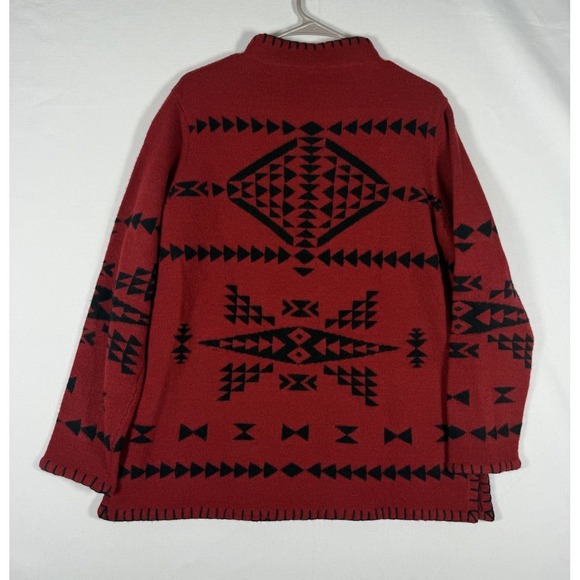 VTG Ralph Lauren LRL Wool Sweater Women's Medium Mock Turtleneck Aztec Southwest - Picture 6 of 9